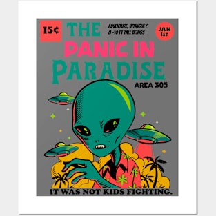 The Panic in Paradise ( Miami aliens) Style B Posters and Art